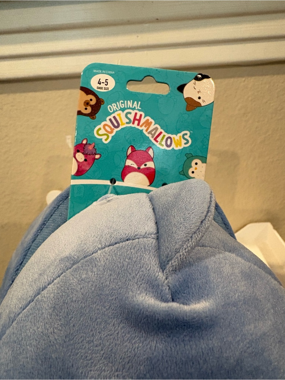 Original Squishmallow Samir the Whale Plush Slippers Kids Youth Sizes New - Picture 2 of 9